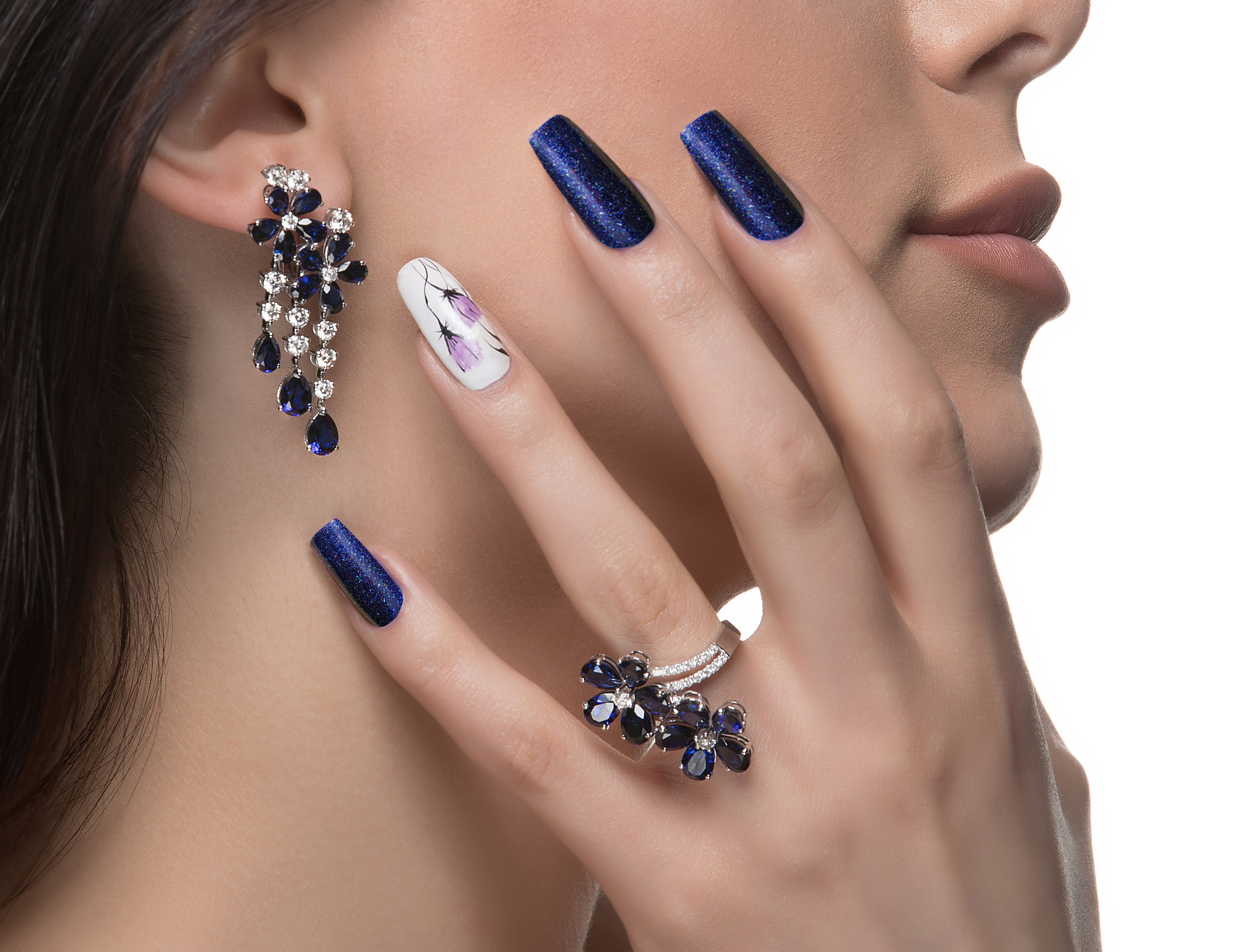 Artistic Nails - Hand-painted nail art with intricate floral designs | Bella Beauty Gallery